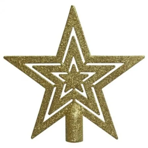 Vrh za jelku zvezda 18 cm zlatna
