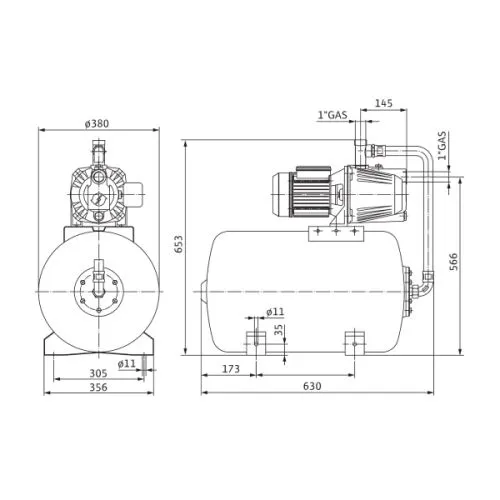 Wilo Initial Jet System 4-4-50 samousisna jednostepena pumpa 750W