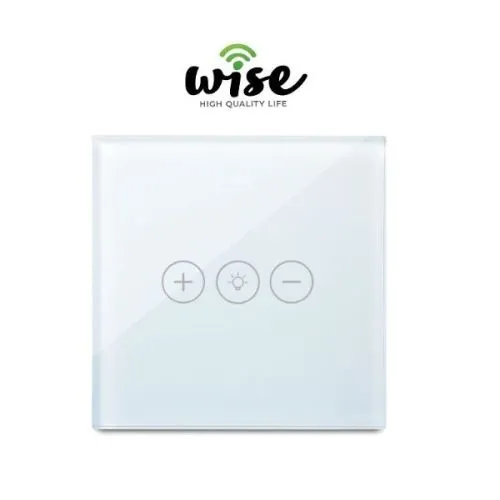 Wise dimer WiFi, stakleni panel beli