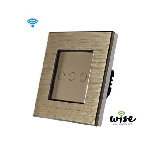 Wise prekidač sa 3 tastera WiFi krem