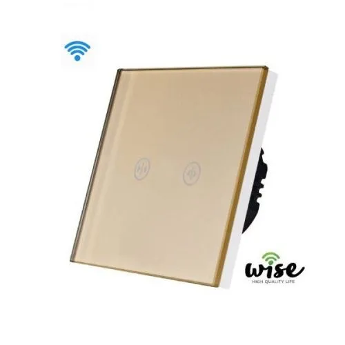 Wise prekidač WiFi za roletne-zavese, stakleni Panel krem
