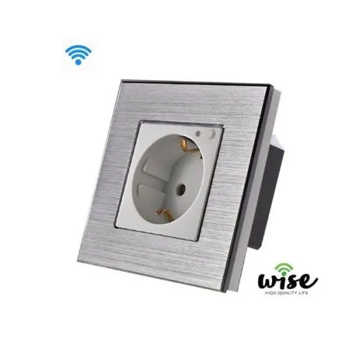 Wise utičnica ugradna WiFi srebrna 16a WU0011