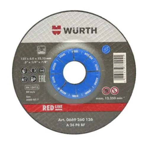 WURTH BRUS PLOČA RED LINE 125 X 6/2223 MM ČELIK