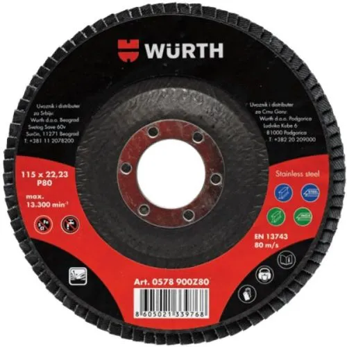 WURTH LAMEL. BRUS. DISK AL WURTH  115X22 G60