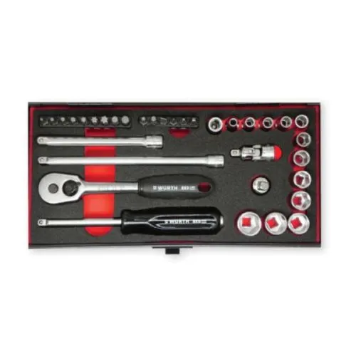 Wurth Redline, Set Nasadnih 6-Ugaonih Ključeva 1/4'' 34 komada