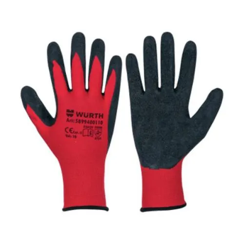 WURTH RUKAVICE ZAŠTITNE RED LATEX GRIP VEL. 10