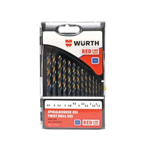 Wurth Set Hss Spiralnih Burgija 1,5-6,5Mm, 13 Komada