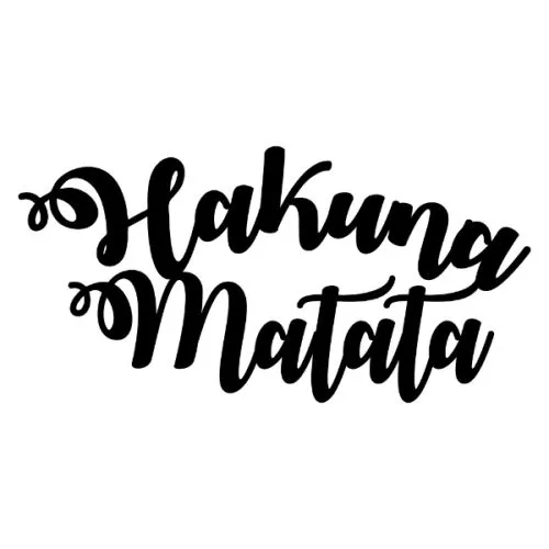 Zidna dekoracija Hakuna Matata, metalna, 70x35 cm