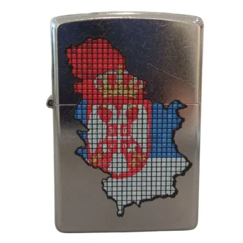 Zippo upaljač karta Srbije 207-081999