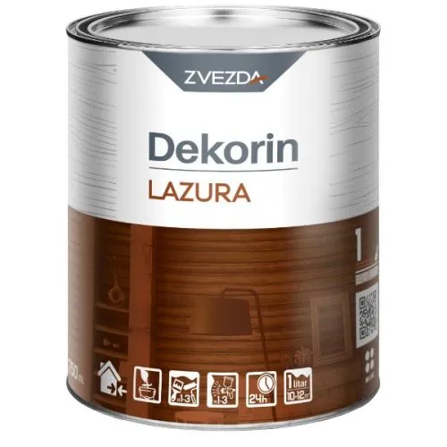Zvezda Dekorin lazura orah Nº4 0,75l