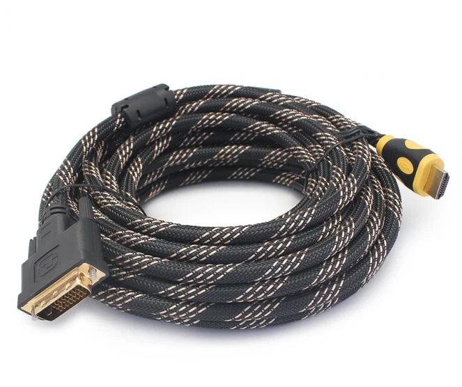 3G (71013) kabl HDMI (muški) na DVI (muški) 10m crno-zlatni