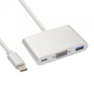 3G (85461) adapter tip C (muški) na VGA (ženski),USB 3.0 (ženski),tip C (ženski) beli
