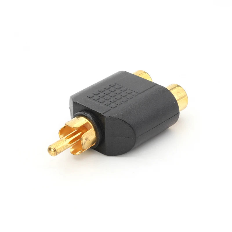 3G (85467) adapter činč (muški) na 2xčinč (ženski) crni