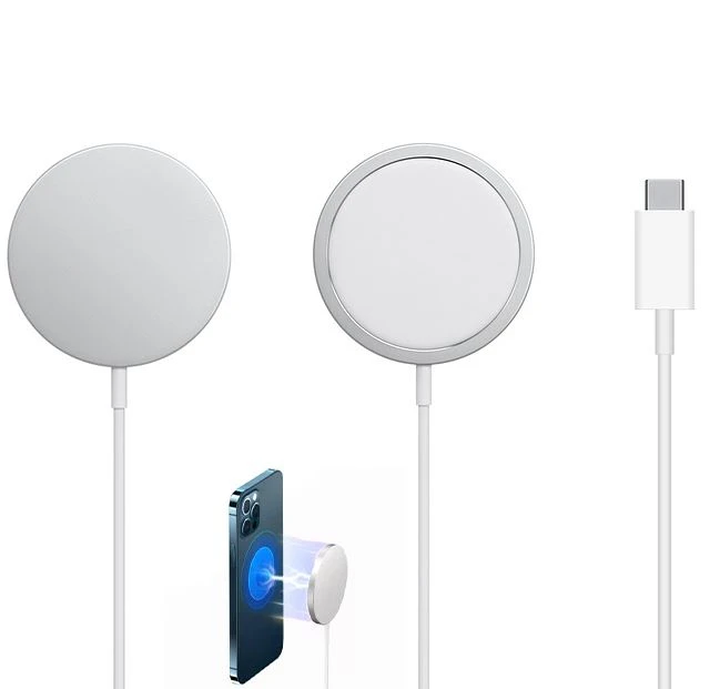 3G (89445) wireless punjač Tip C na magnet za iPhone 12 15W beli