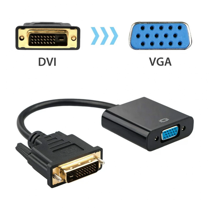 3G (94110) adapter DVI (muški) na VGA (ženski) crni