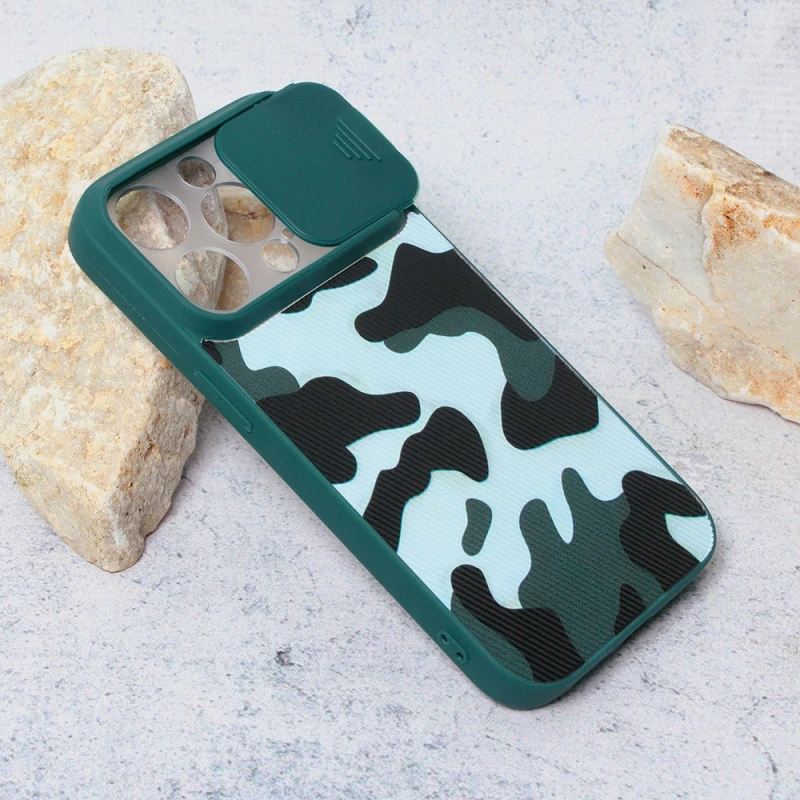 3G Camera Army tamno zelena zaštitna maska za telefon iPhone 14 Pro 6.1