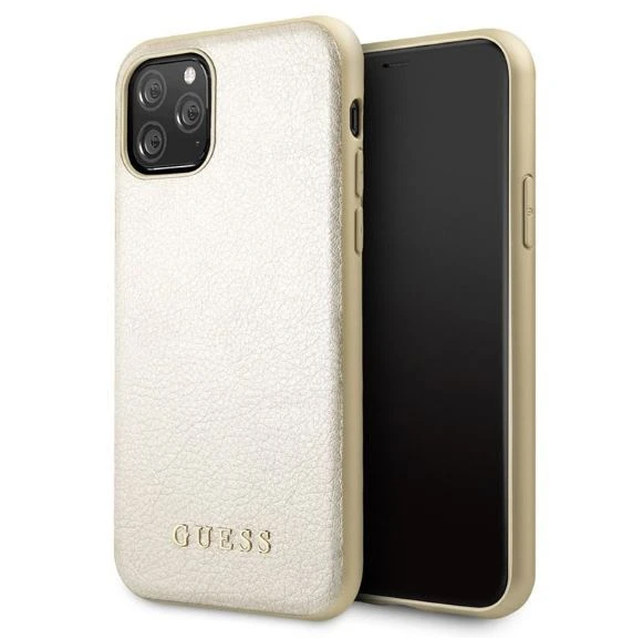 3G Guess Hc PC Iridescent Leather zlatna zaštitna maska iPhone 11 Pro 5.8