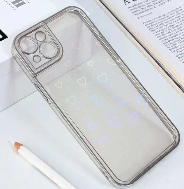 3G Heart IMD srebrna zaštitna maska za mobilni iPhone 14 Plus 6.7