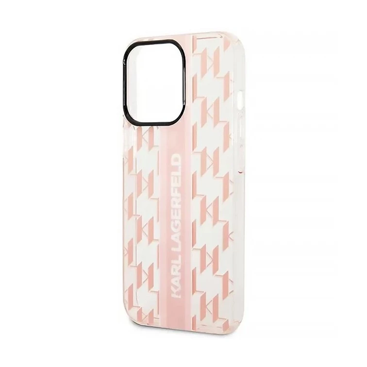3G Karl Lagerfeld Hc Mono Vertical Stripe roze zaštitna maska za telefon iPhone 14 Pro Max 6.7