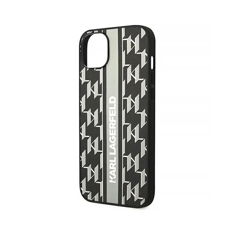3G Karl Lagerfeld Hc Monogram stripe siva zaštitna maska za telefon iPhone 14 6.1