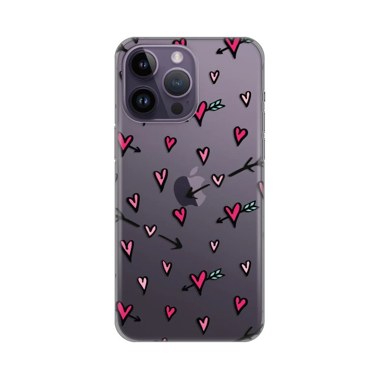 3G Print Skin Heart Pattern zaštitna maska za iPhone 14 Pro Max