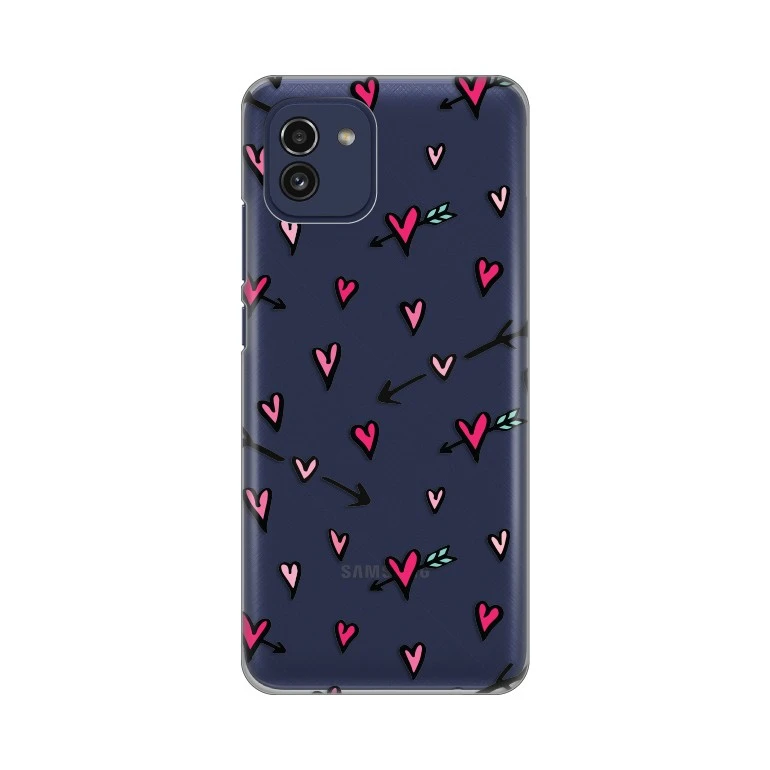 3G Print Skin Hearts Pattern zaštitna maska za Samsung A035G Galaxy A03