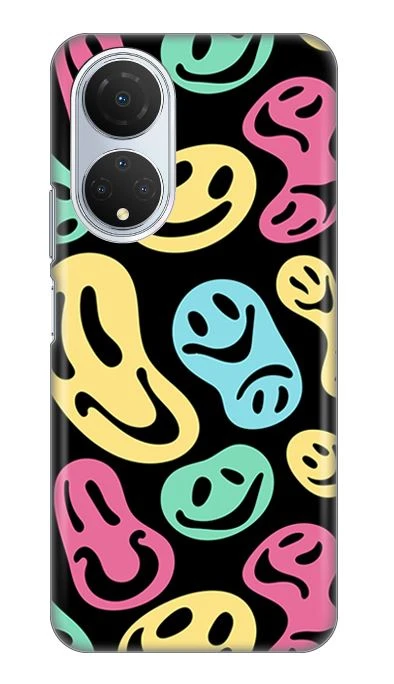3G Silikonska Print Black Color Smiles zaštitna maska za Honor X7