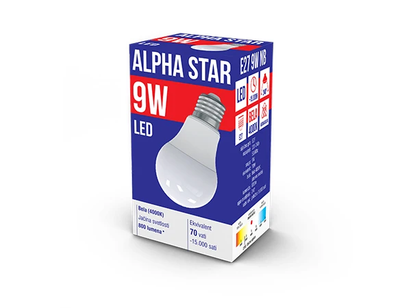 Alpha Star LED sijalica (024453) E27 9W 4000K 800 lumena