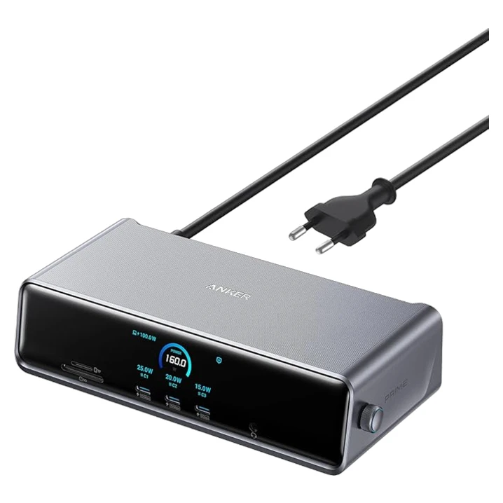 Anker Prime docking stanica 14u1 140W DisplayLink siva