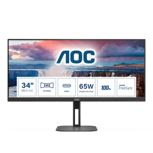 AOC U34V5C/BK VA monitor 34"