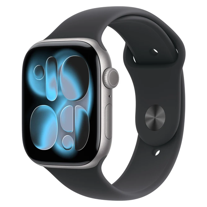 Apple Watch S11 (MEQW4RK/A) GPS 42mm Space Grey Aluminium Case with Black Sport Band - S/M