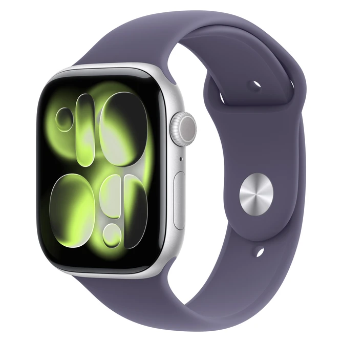 Apple Watch S11 (MEU64RK/A) GPS 42mm Silver Aluminium Case with Purple Fog Sport Band - M/L