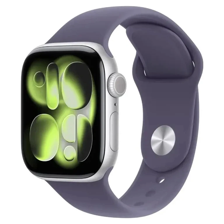 Apple Watch S11 (MEV94RK/A) GPS 46mm Silver Aluminium Case with Purple Fog Sport Band - S/M
