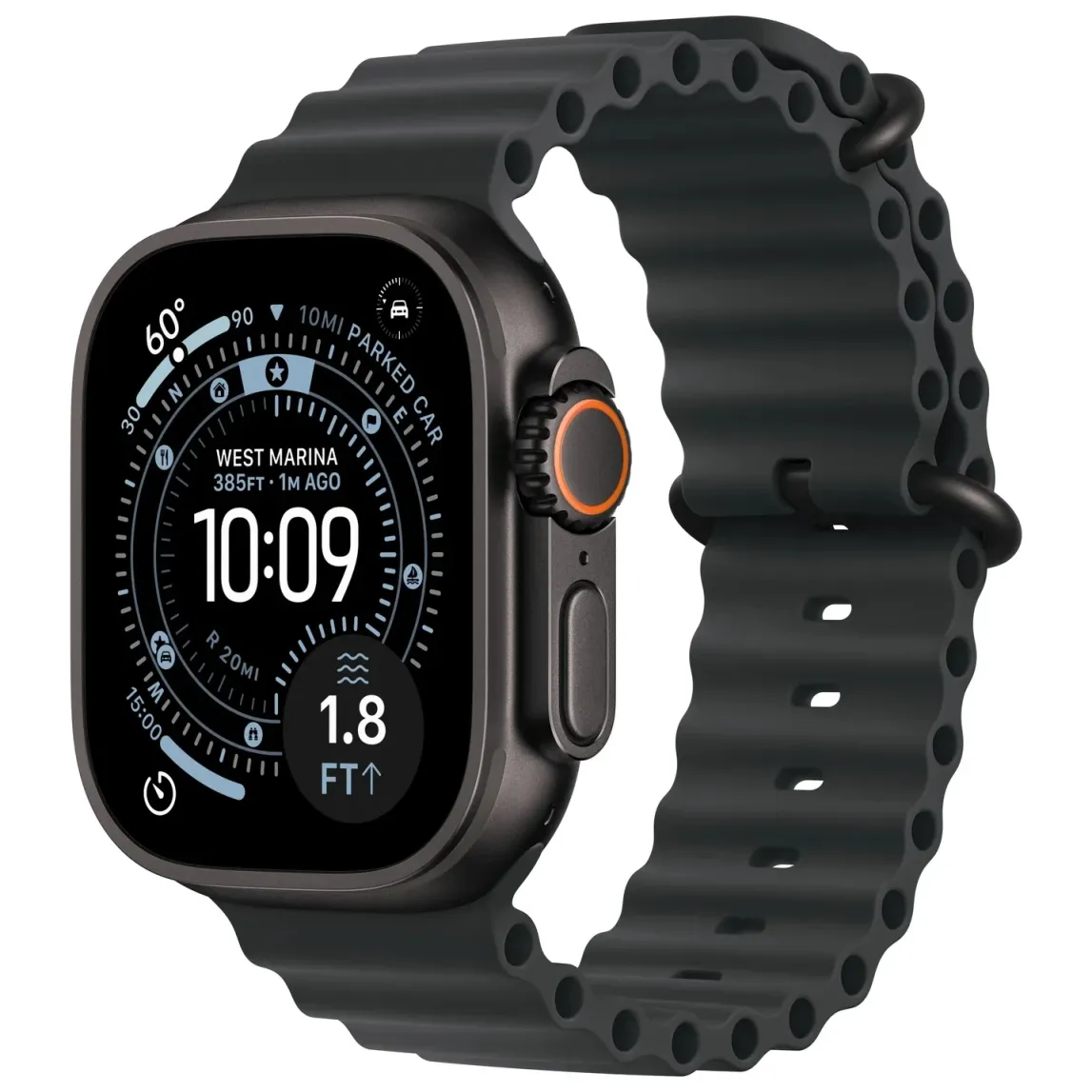Apple Watch Ultra 3 (MF0J4SE/A) Cellular 49mm Black Titanium Case with Black Ocean Band