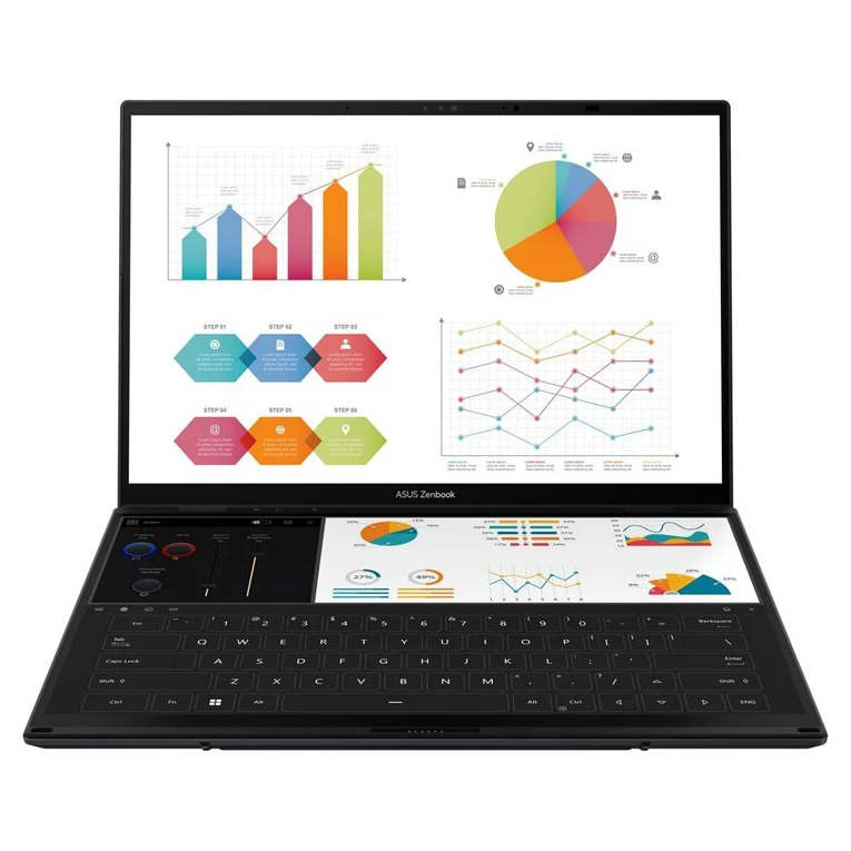 Asus Zenbook 14 DUO OLED UX8406MA-QL056W laptop Intel Ultra 7 155H 14" FHD OLED 16GB 1TB SSD Intel Arc Graphics Win11 crni