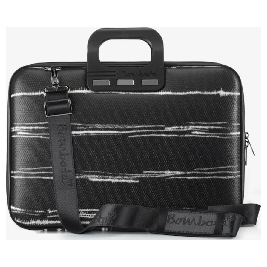 Bombata Medio Black/White torba za laptop 13" crna