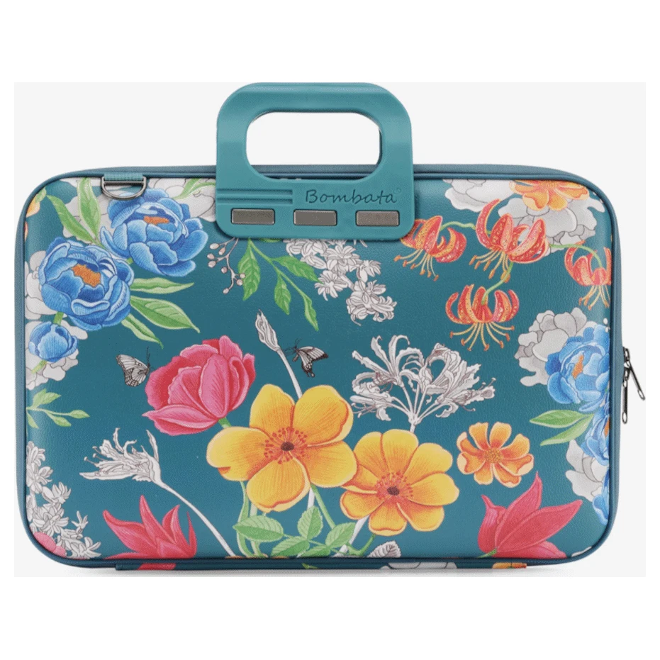 Bombata Peonia torba za laptop 13" tirkizno plava
