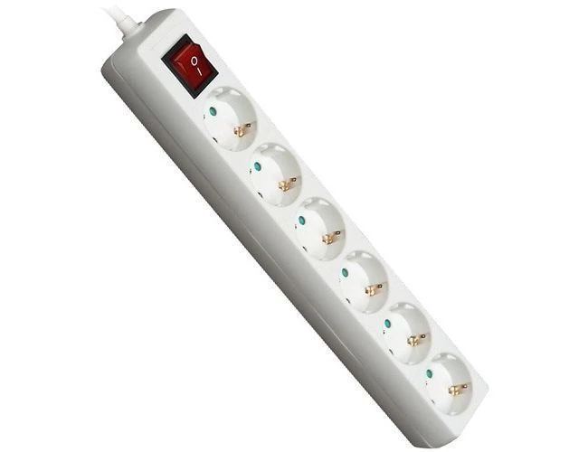 Commel (c0837) beli produžni kabl sa prekidačem 6 utičnica 16A 250V 3m