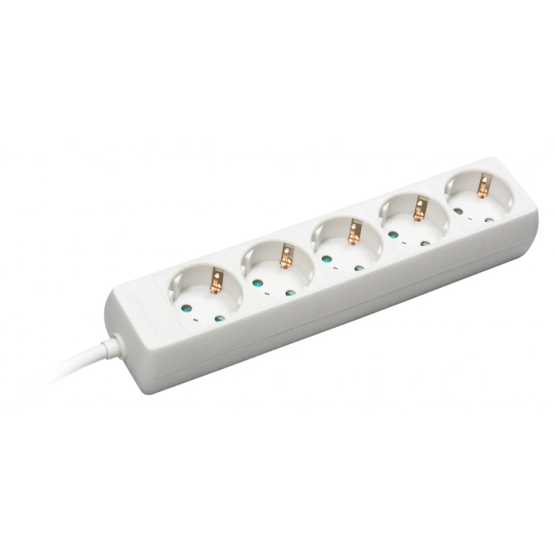 Commel C232-502 beli produžni kabl sa 5 utičnica 16A 250V 3m