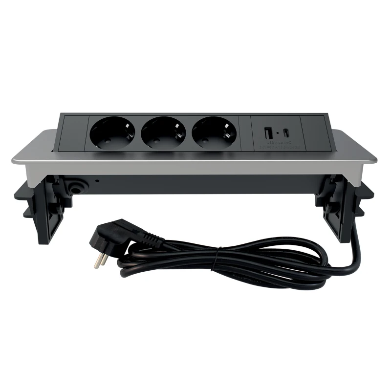 Commel (C235-101) 3u1 produžni kabl+USB A i USB C 16A 250 V 2m