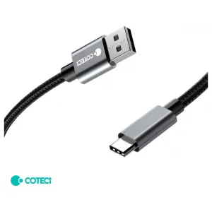 Coteci kabl za telefon 60W 10Gbps USB A (muški) na USB C (muški) 2m crni