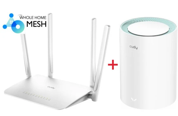 Cudy set WR1300 WiFi ruter+M1300 mesh WiFi sistem