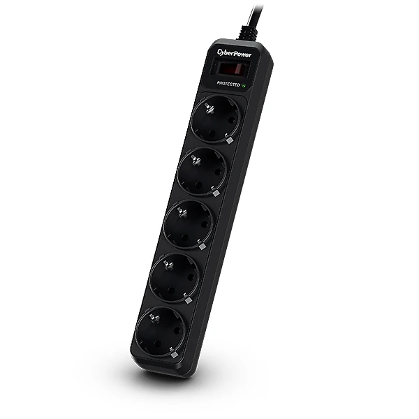 CyberPower B0520SC0 crni produžni kabl sa prenaponskom zaštitom 5 utičnica 1.8m