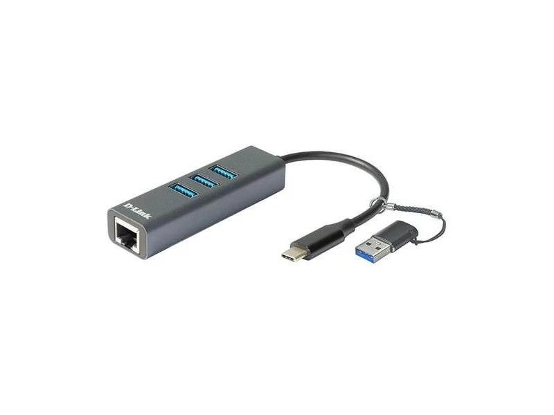 D-link DUB-2332 4-portni hub USB-C+adapter USB A