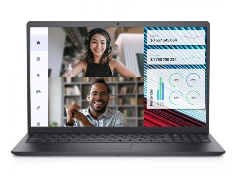 Dell Vostro 3520 laptop Intel Deca Core i5 1235U 15.6" FHD 16GB 512GB SSD Intel Iris Xe Ubuntu crni