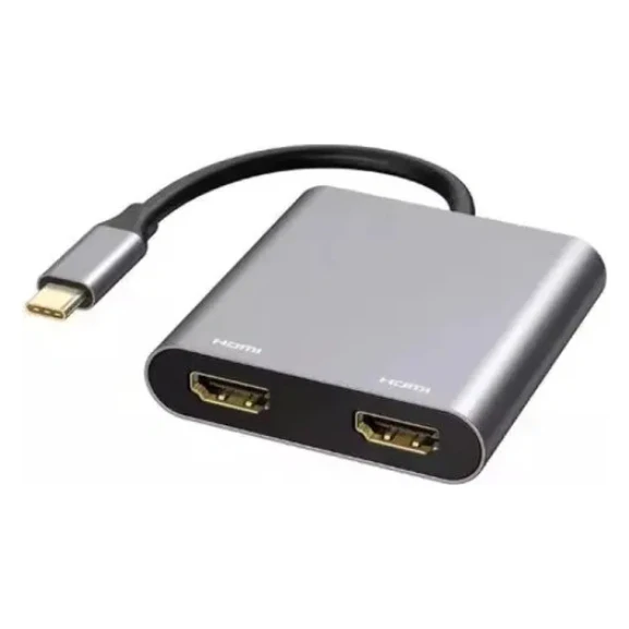 E-Green Adapter USB 3.1 tip C (M) - 2 x HDMI
