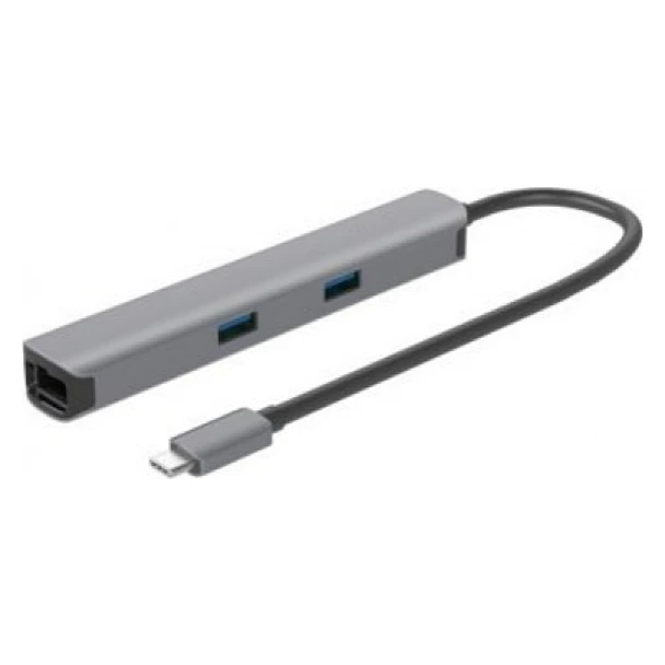 E-Green Adapter USB 3.1 tip C (M) - HDMI + 2 x USB 3.0 + SD/TF+PD 100W + RJ45 (F)1000 Mbps (7 u 1)