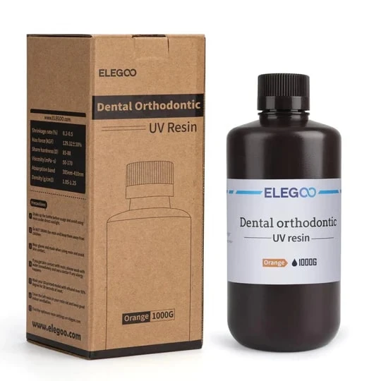 Elegoo Dental Orthodontic UV Resin narandžasta smola za 3D štampač 0.5kg