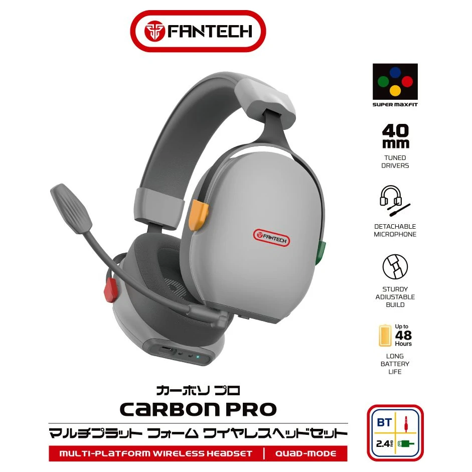 Fantech Carbon Pro WHG06 bluetooth gejmerske slušalice sive
