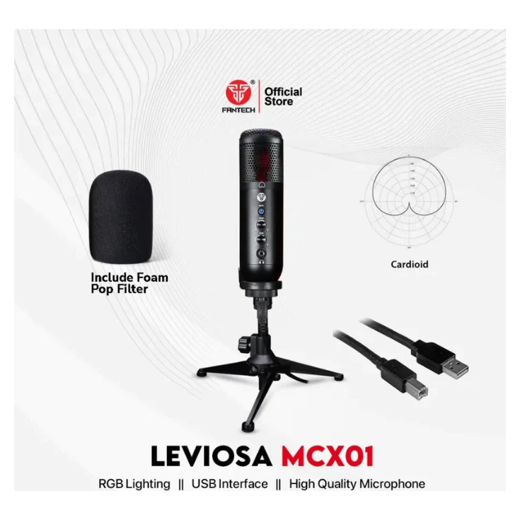 Fantech MCX01 Leviosa mikrofon crni